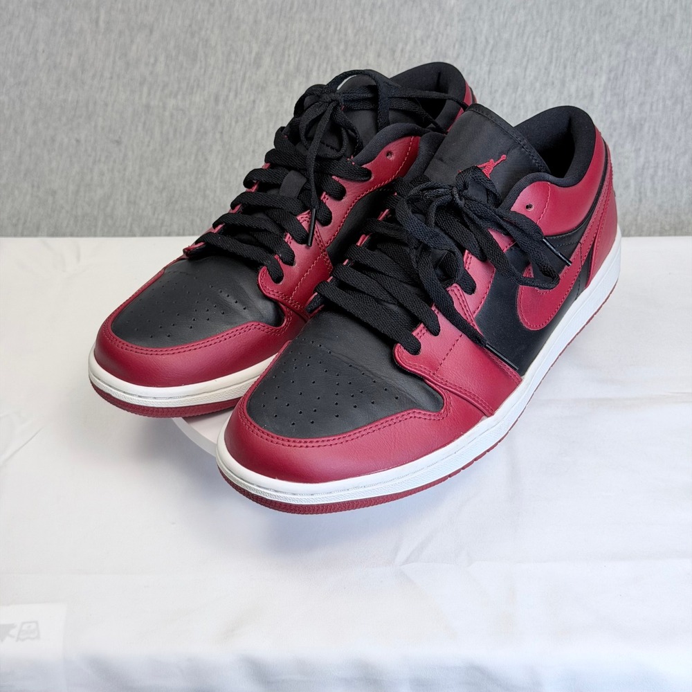 Air Jordan 1 Low Varsity Red Black White Mens Sneakers 553558-606 US 10.5